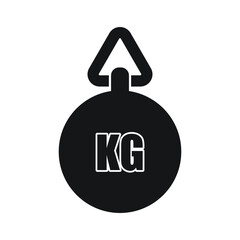 Obraz premium Weight kilogram icon design isolated on white background