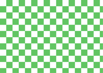市松模様　緑色と白色