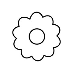 icon of beautiful flower, line style