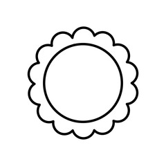 round flower icon, line style