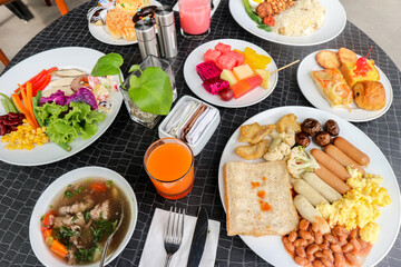 breakfast on the table