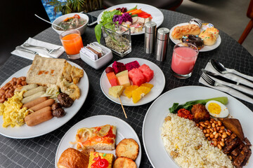 breakfast on the table