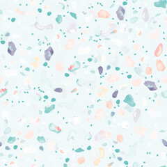 Terrazzo Texture Vector. Flooring Seamless Pattern