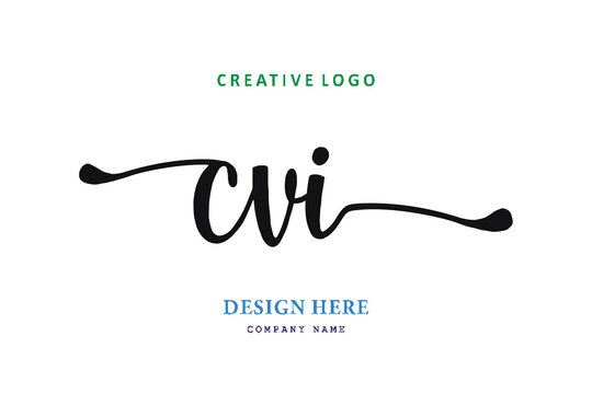 simple CVI letter arrangement logo is easy to understand, simple and authoritative