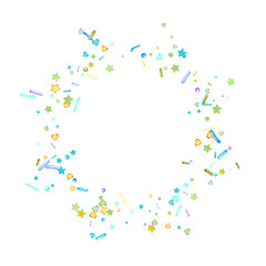 Sprinkles grainy. Cupcake donuts background.