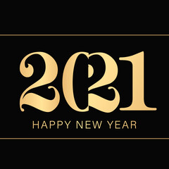 Happy New Year 2021. Black paper numbers with sequins Happy New year banner with 2021 numbers dark vector holiday glowing illustration.