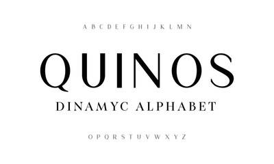 Elegance alphabet serif font and number. Classic and minimalist typography fashion. Fonts set regular uppercase, lowercase and numbers.