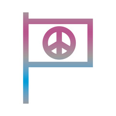 peace symbol in flag degradient style icon