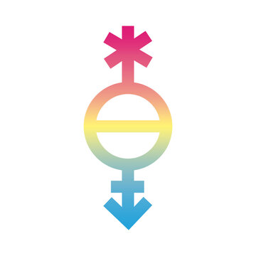 pangender queer symbol of sexual orientation degradient style icon
