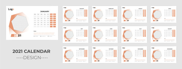 2021 Desk Calendar Design