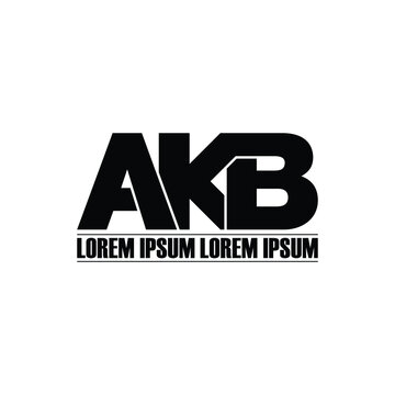 AKB letter monogram logo design vector