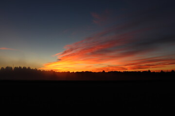Fototapeta premium Sunrise Sunset Dawn Dusk Sky Clouds Pink Orange