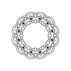 arabic mandala icon, line style