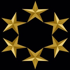 Obraz premium Étoiles dorées sur fond noir 