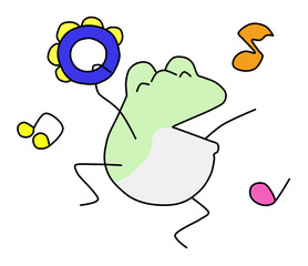 [Vector] The drunken toad character