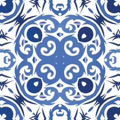 Antique azulejo tiles patchwork.