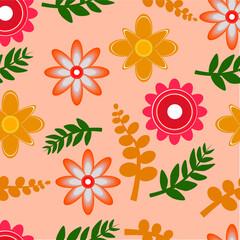 seamless background with flowers
