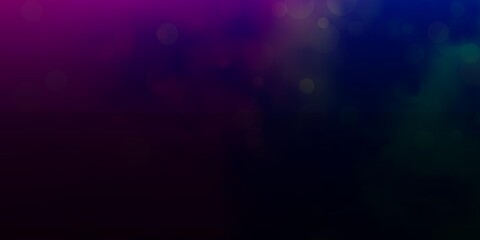 Light Pink, Blue vector layout with circle shapes. Glitter abstract illustration with colorful drops. Pattern for booklets, leaflets.