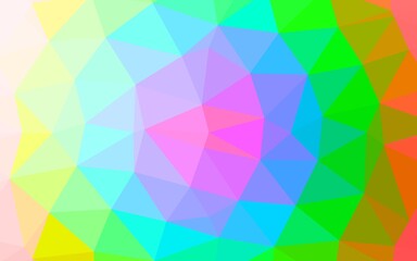 Light Multicolor, Rainbow vector triangle mosaic texture.