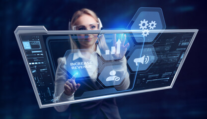 Increase revenue concept. Business, Technology, Internet and network concept.