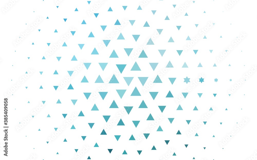 Poster light blue vector texture in triangular style.