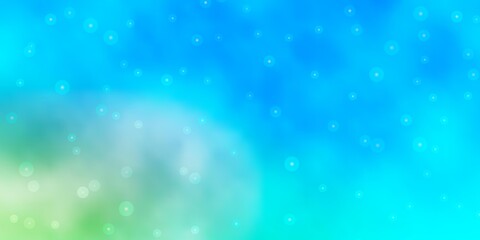 Obraz premium Light Blue, Yellow vector texture with beautiful stars. Shining colorful illustration with small and big stars. Pattern for new year ad, booklets.