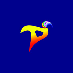 Obraz premium abstract bird with full color 