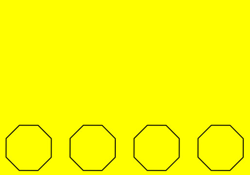 vector many black hexagon line on yellow background empty copy space