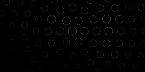 Dark Green vector template with circles. Abstract colorful disks on simple gradient background. Pattern for wallpapers, curtains.