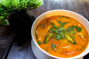 vegetable soup in a bowl