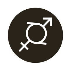 heterosexual gender symbol of sexual orientation block style icon