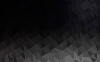 Fototapeta premium Dark Black vector abstract polygonal cover.