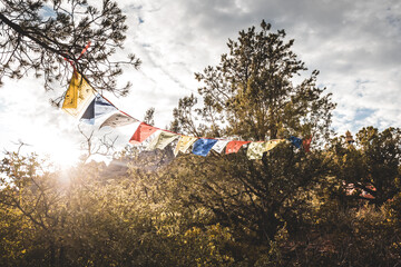 Flags in the Mountains