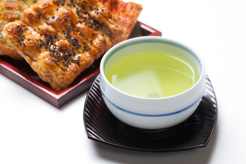 日本茶と煎餅