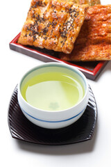 日本茶と煎餅