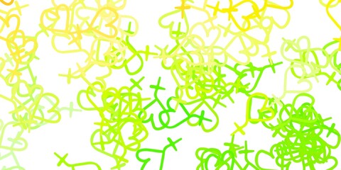 Light Green, Red vector pattern with feminism elements.