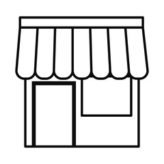 store building icon, line style