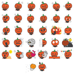 halloween pumpkin set