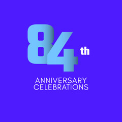 84 th Anniversary Celebration Vector Template Design Illustration