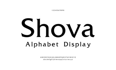 Classic serif font alphabet. Typography vintage a to z. Vector illustration.