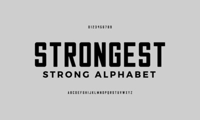 Minimalist alphabet design. Vector illustration of typeface.