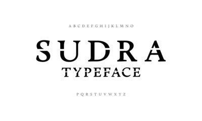 Elegance alphabet serif font and number. Classic and minimalist typography fashion. Fonts set regular uppercase, lowercase and numbers.