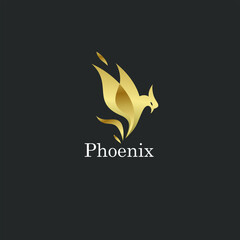 Fototapeta premium Phoenix logo with a simple and elegant design that suits your business and uses the latest Adobe illustrations.