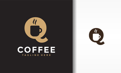 letter Q coffee cup logo