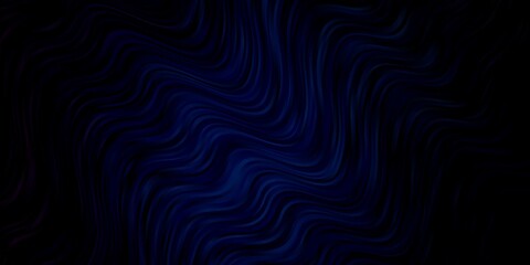 Dark BLUE vector background with lines. Abstract gradient illustration with wry lines. Smart design for your promotions.