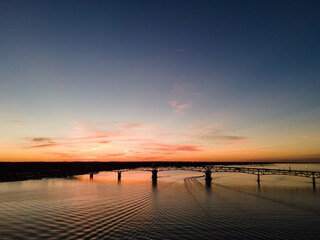 Coleman Bridge at Sunset