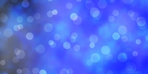 Light BLUE vector template with circles. Abstract illustration with colorful spots in nature style. New template for your brand book.