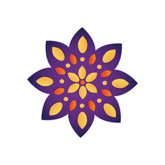 icon of diwali flower, flat style