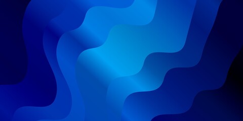 Light BLUE vector layout with wry lines. Colorful illustration in abstract style with bent lines. Pattern for ads, commercials.