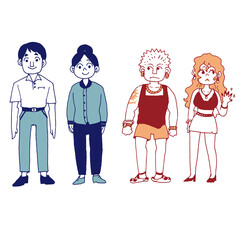 適切な仕事着と不適切な仕事着
